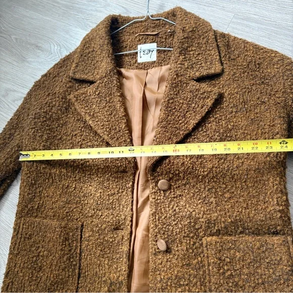 Cozy Chocolate Brown Teddy Coat | Oversized Faux Fur Jacket Size M/L - Picture 9 of 16